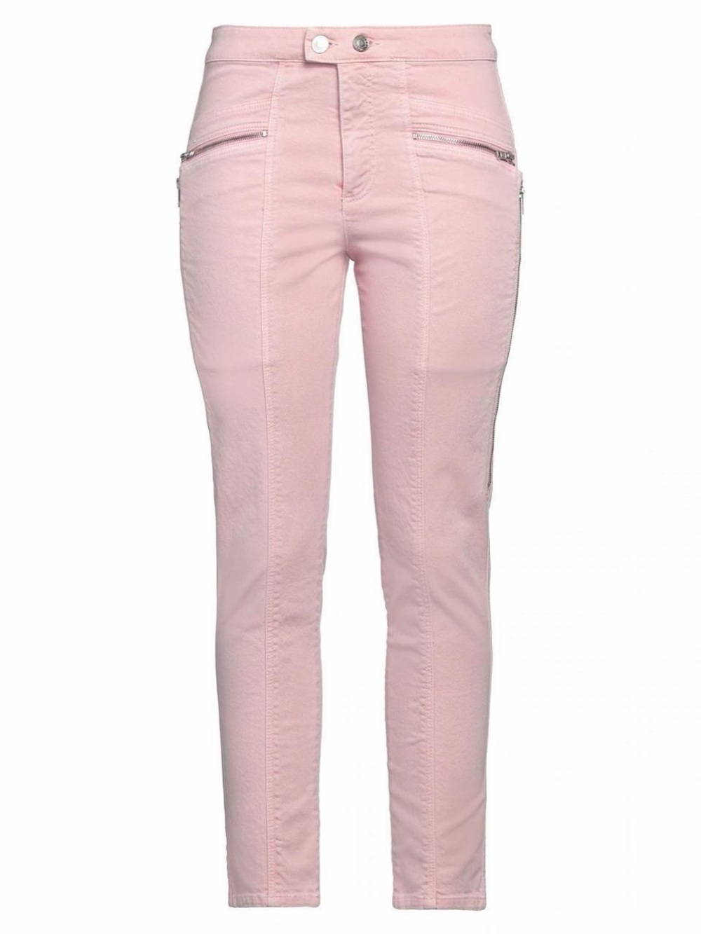 Isabel Marant Pale Pink Skinny Jeans with Zip Details